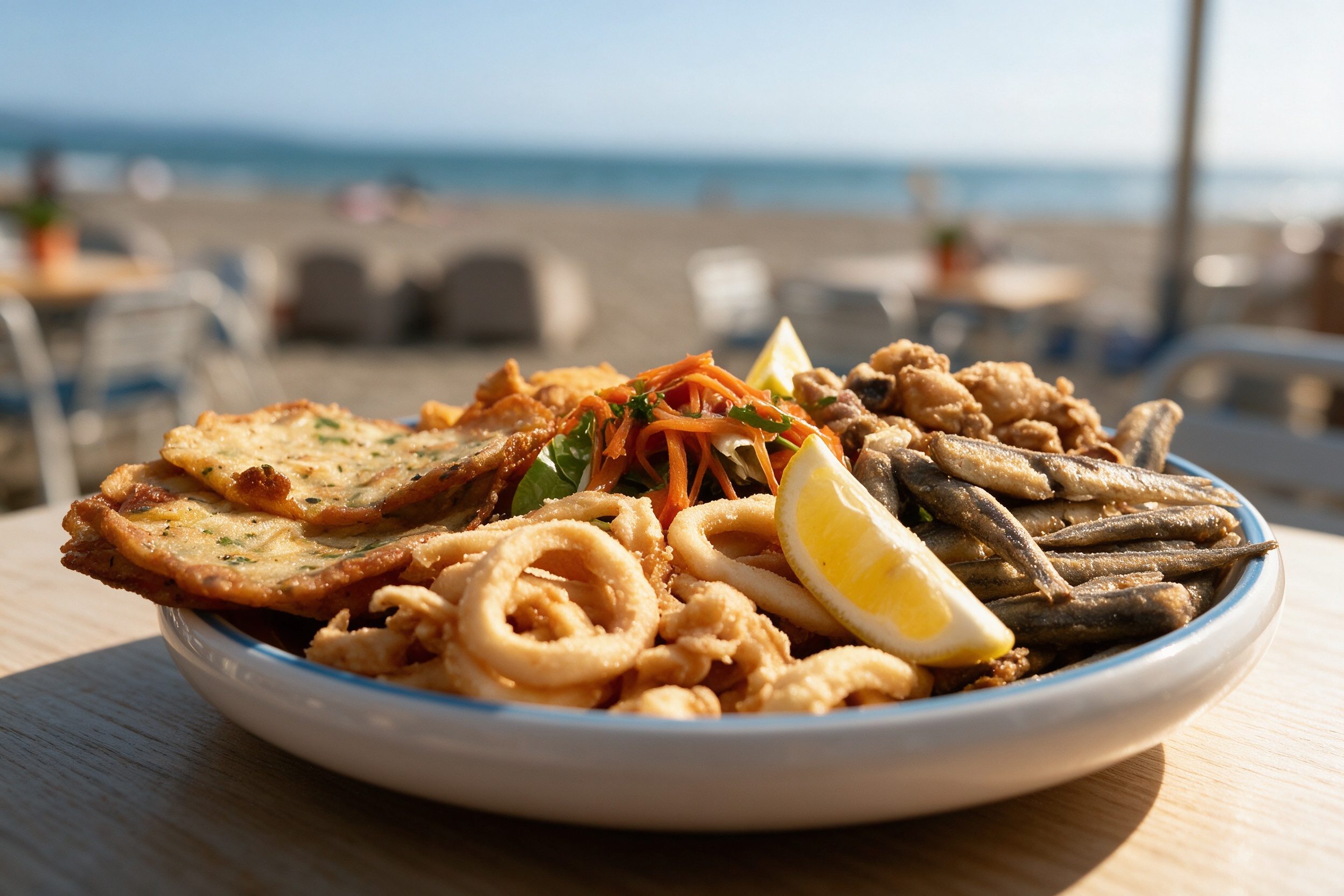 Fritura de marisco con calamares y pescadito